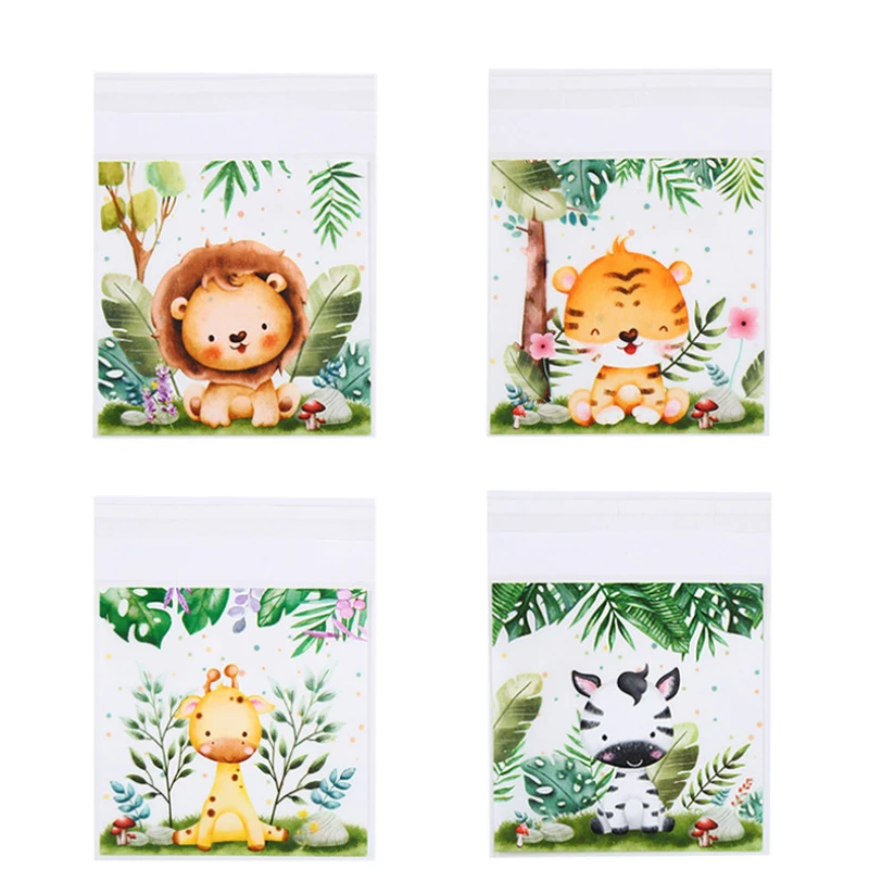 MOONBIFFY Самозапечатывающиеся пакеты для конфет с изображением животных джунглей
MOONBIFFY Самозапечатывающиеся пакеты для конфет с изображением животных джунглей