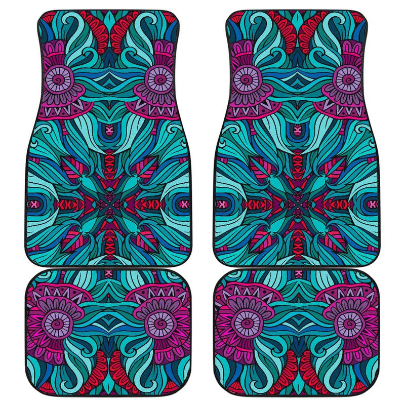 Ethnic Teal Bohemian Pattern Print Front and Back Car Floor Mats Heavy Carpet Front and Rear Full Set 4PCs Pack
Ethnic Teal Bohemian Pattern Print Front and Back Car Floor Mats Heavy Carpet Front and Rear Full Set 4PCs Pack