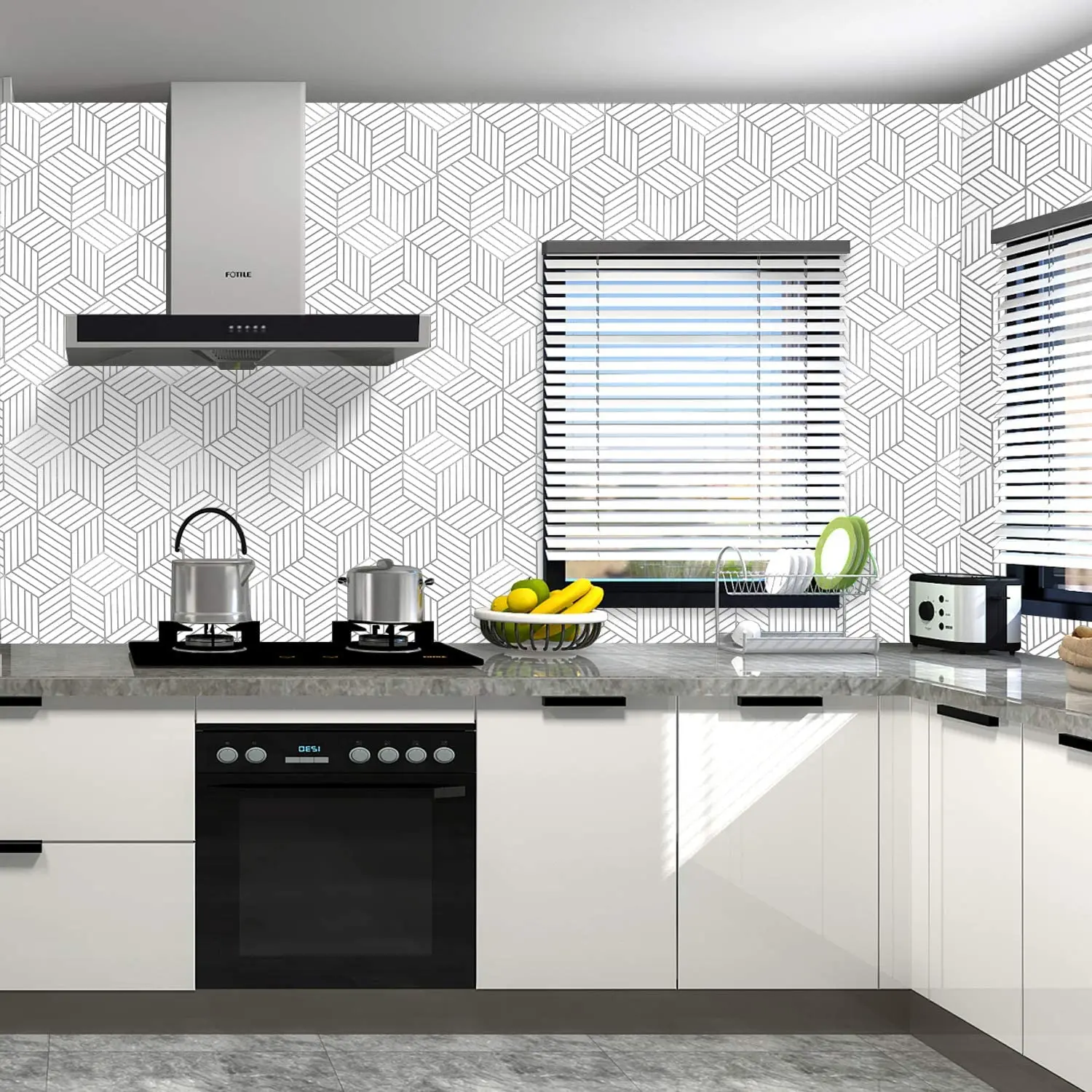 Geometric Hexagon Silver Peel & Stick Wallpaper Self Adhesive Wallpaper Vinyl Film Shelf Paper Peel and Stick Wallpaper
Geometric Hexagon Silver Peel & Stick Wallpaper Self Adhesive Wallpaper Vinyl Film Shelf Paper Peel and Stick Wallpaper