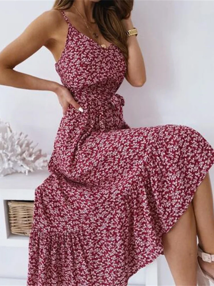 2022 New Vintage Summer Women Sexy Spaghetti Strap Beach Long Dress Casual Boho Floral Print A-Line Maxi Dresses Ruffle Vestidos
2022 New Vintage Summer Women Sexy Spaghetti Strap Beach Long Dress Casual Boho Floral Print A-Line Maxi Dresses Ruffle Vestidos