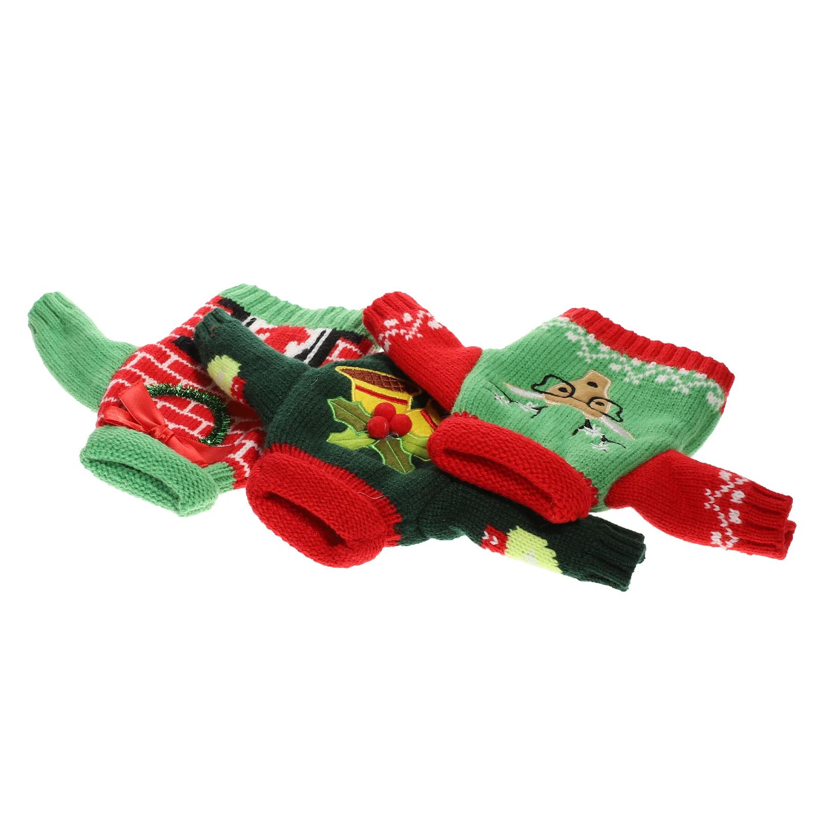 3Pcs Christmas Party Supplies Xmas Bottle Covers Christmas Decoration Bottle Sweater Christmas Bottle
3Pcs Christmas Party Supplies Xmas Bottle Covers Christmas Decoration Bottle Sweater Christmas Bottle