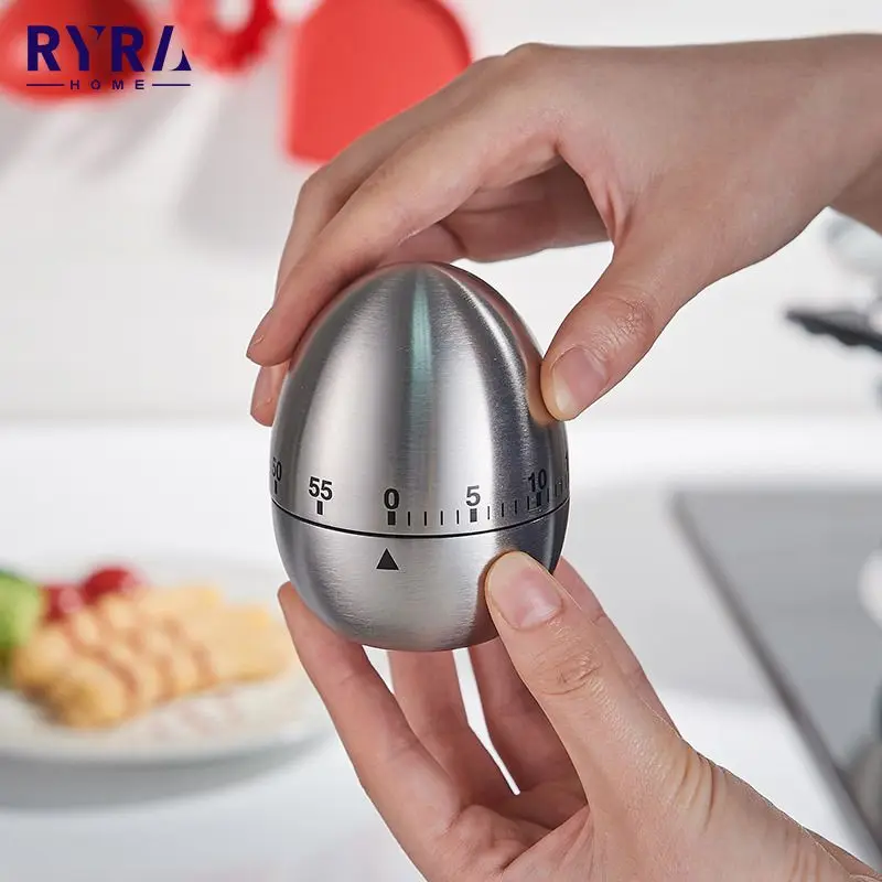 60 Minutes Mechanical Timer Clock Baking Cooking Reminder Clock Stainless Steel Eggs Apple Alarm Clock Countdown Kitchen Tool
60 Minutes Mechanical Timer Clock Baking Cooking Reminder Clock Stainless Steel Eggs Apple Alarm Clock Countdown Kitchen Tool