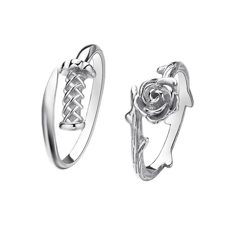 Fashion Simple Hero Beauty Couple Rings For Men And Women Holiday Gift Trend Retro Sword And Rose Opening Pair Ring Goth Jewelry
Fashion Simple Hero Beauty Couple Rings For Men And Women Holiday Gift Trend Retro Sword And Rose Opening Pair Ring Goth Jewelry