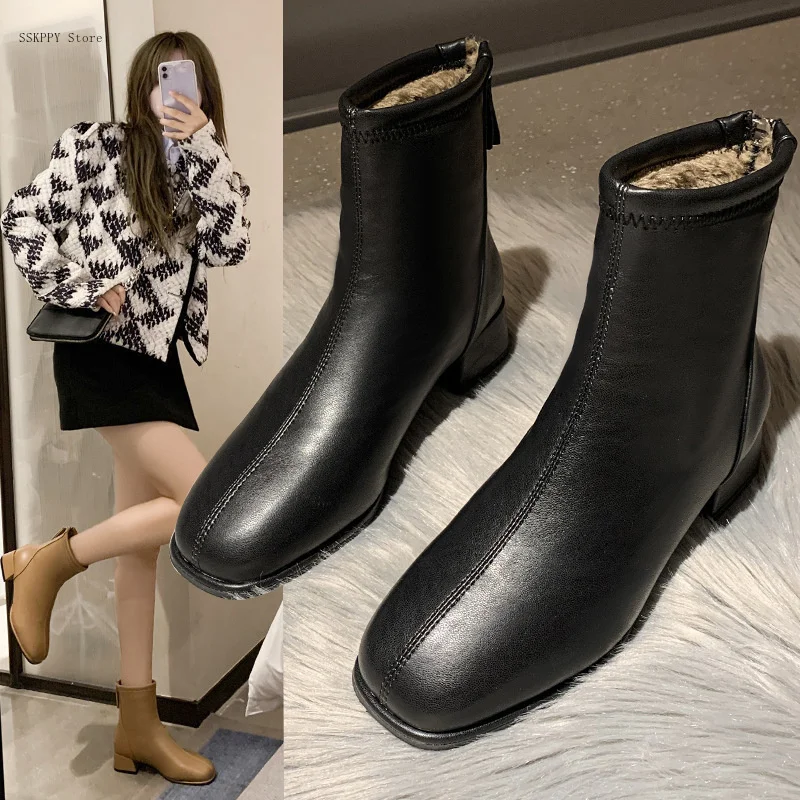 New Short Tube winter Boots Women Winter Plus Velvet Warmth Thick Velvet winter Boots Thick Heel Comfortable Short Boots Women
New Short Tube winter Boots Women Winter Plus Velvet Warmth Thick Velvet winter Boots Thick Heel Comfortable Short Boots Women