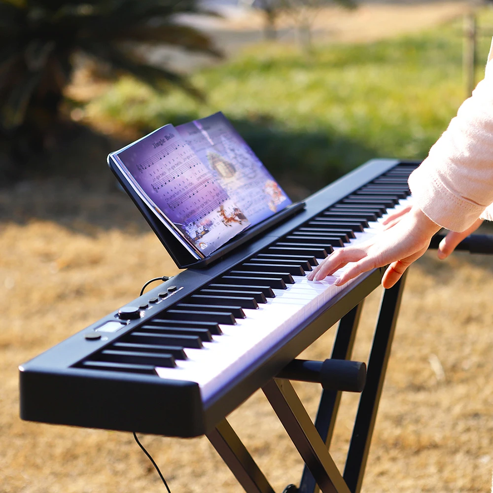 

Электронный орган 88 ключи, электронное пианино портативная клавиатура орган с выходом миди перезаряжаемая батарея с сумкой для пианино с педалью