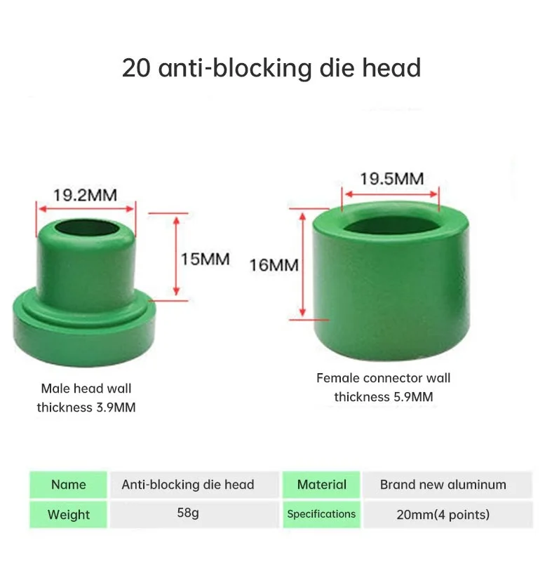 Heat Container Water Pipe Hot Melt Mould Non-stick Welding Machine 20-32mm 4/5/6mm Anti-corrosion Die Head 2022
Heat Container Water Pipe Hot Melt Mould Non-stick Welding Machine 20-32mm 4/5/6mm Anti-corrosion Die Head 2022