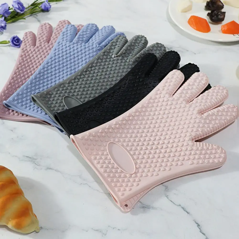 

Новые силиконовые перчатки для ручной выпечки, перчатки для выпечки в микроволновой печи, кухонные противоскользящие Силиконовые Прихватк...
