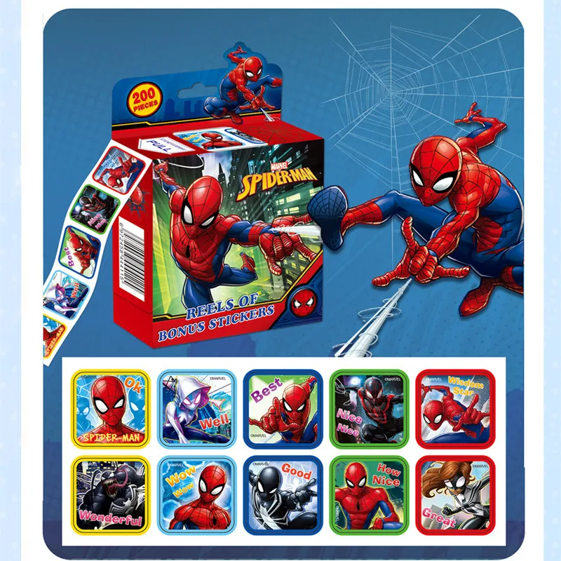 200 Sheets/Box Disney Cartoon Stickers Pull Out Spiderman StIckers Cute Kawai Baby Boy Toy Present
200 Sheets/Box Disney Cartoon Stickers Pull Out Spiderman StIckers Cute Kawai Baby Boy Toy Present