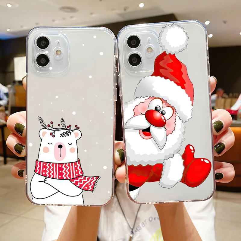 Cute Christmas Phone Cases For iPhone SE 2020 6 6S 7 8 11 12 13 Mini Plus X XS XR Pro Max Cases Funda Transparent Shell
Cute Christmas Phone Cases For iPhone SE 2020 6 6S 7 8 11 12 13 Mini Plus X XS XR Pro Max Cases Funda Transparent Shell