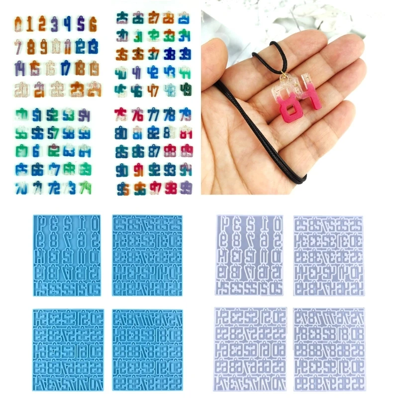 

N1HE Resin Casting Number Mold,Sturdy 0-99 Digit Silicone Mold for Epoxy Resin Craft,Resin Keychain,Earring Jewelry Making