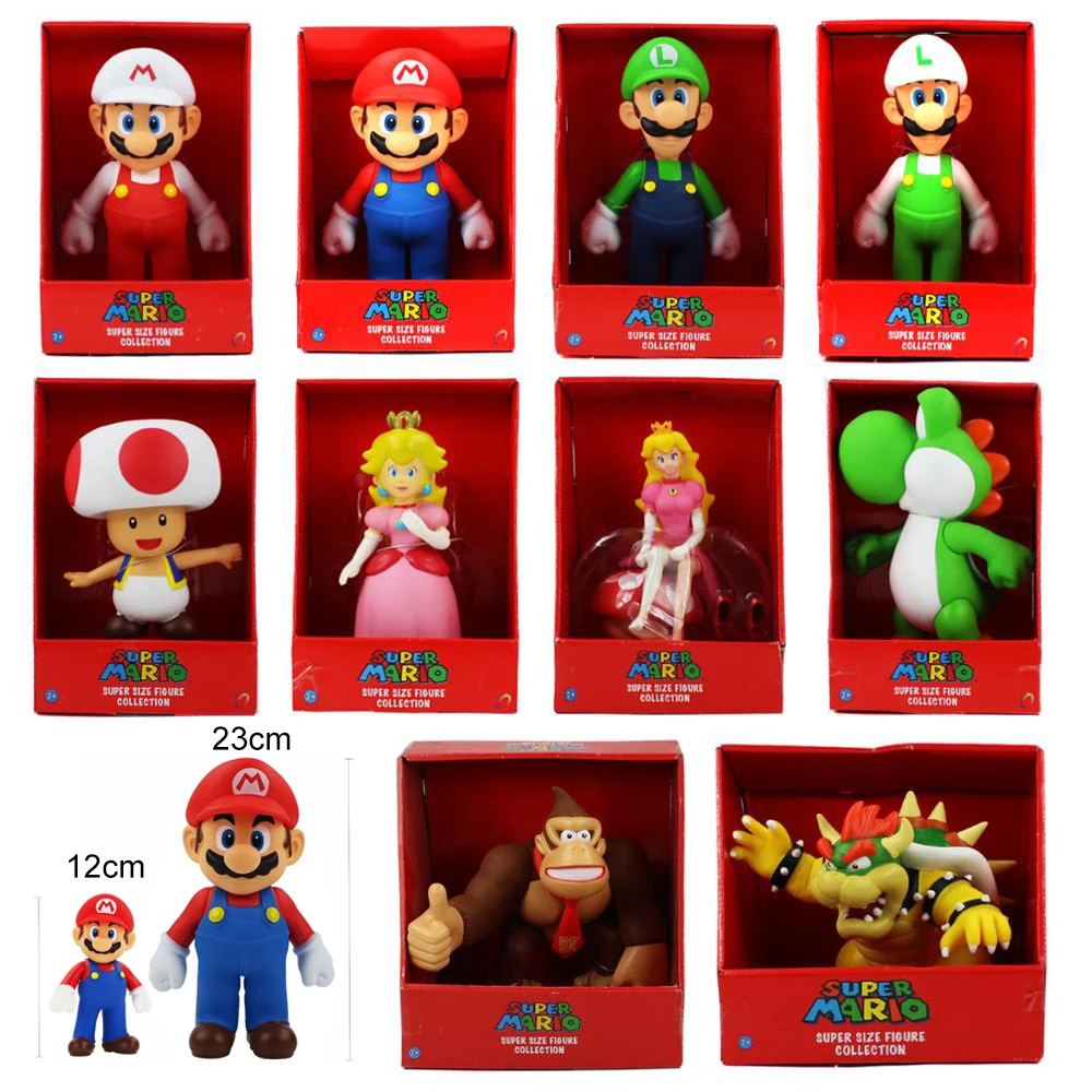 Big Size Super Mario Bros Luigi Yoshi Bowser Koopa Donkey Kong Wario Anime Action Figure Model Collectible Dolls for Kids Toys
Big Size Super Mario Bros Luigi Yoshi Bowser Koopa Donkey Kong Wario Anime Action Figure Model Collectible Dolls for Kids Toys