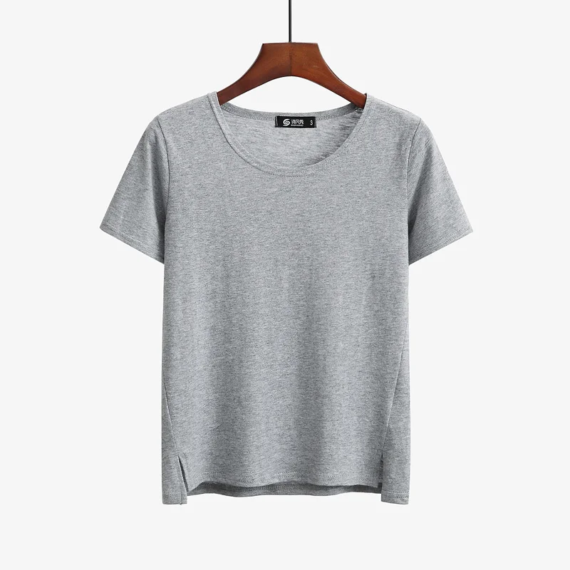 2022new Women Fashion Summer T-shir Tops Short Sleeve Tee Shirt Gray t shirt for women
2022new Women Fashion Summer T-shir Tops Short Sleeve Tee Shirt Gray t shirt for women