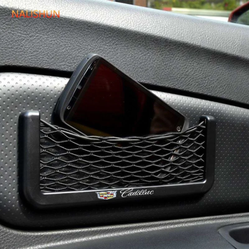1Pcs Car Organizer Storage Bag Auto Paste Net Pocket Phone Holder Accessorie For Cadillac logo XT4 XT5 CT6 Escalade ATSL SRX XTS
1Pcs Car Organizer Storage Bag Auto Paste Net Pocket Phone Holder Accessorie For Cadillac logo XT4 XT5 CT6 Escalade ATSL SRX XTS