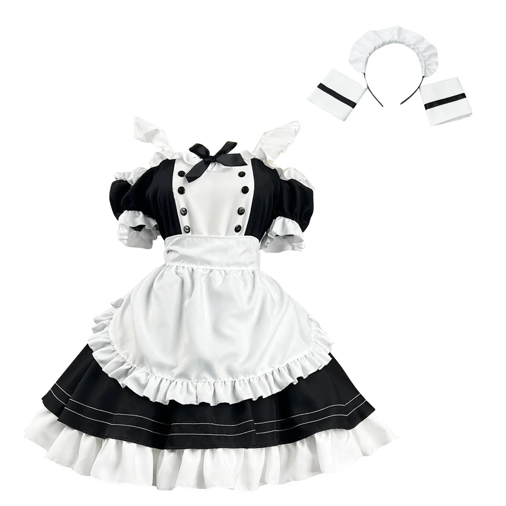 Cat Maid Apron Outfit for Women Off Shoulder Backless Ruffles Sweet Lolita Dress
Cat Maid Apron Outfit for Women Off Shoulder Backless Ruffles Sweet Lolita Dress