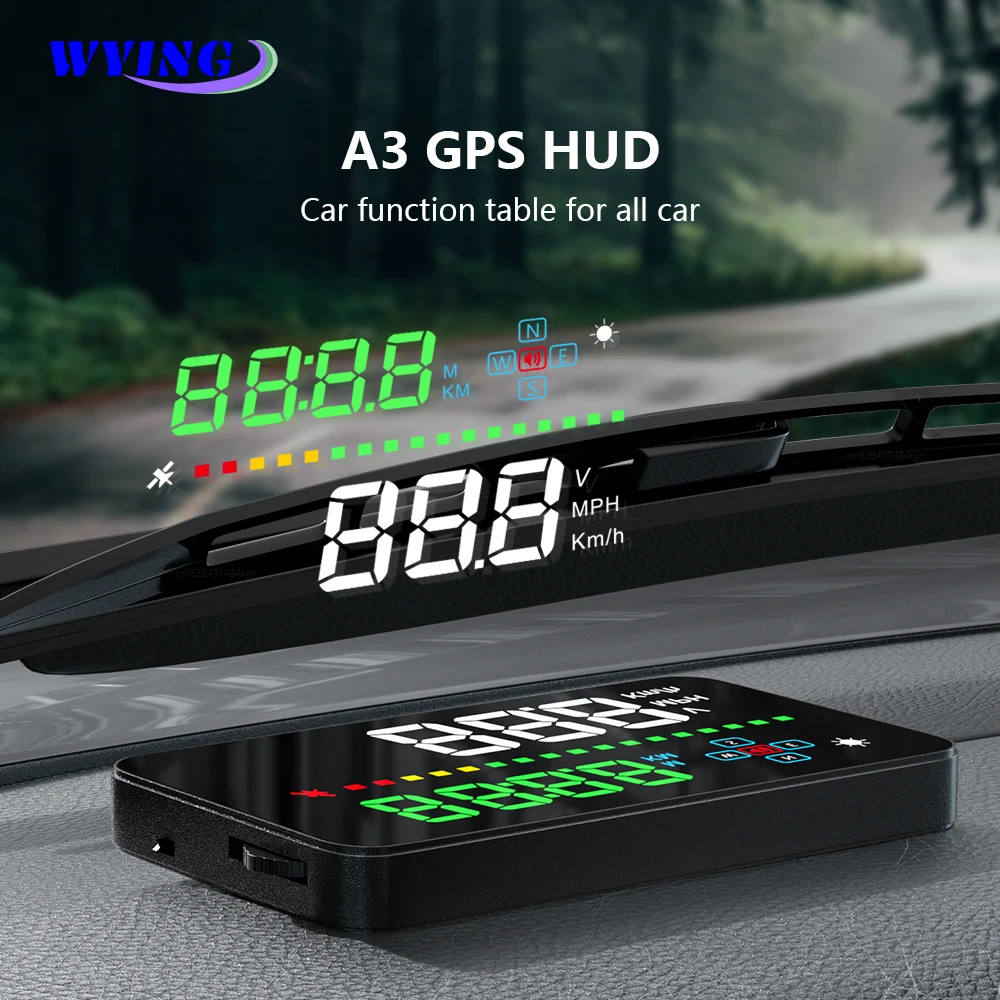 WYING A3 GPS HUD Auto Vehicle Speed Display Voltage Multifunction Meter Projector Head Up Display Car Suitable for All Cars
WYING A3 GPS HUD Auto Vehicle Speed Display Voltage Multifunction Meter Projector Head Up Display Car Suitable for All Cars