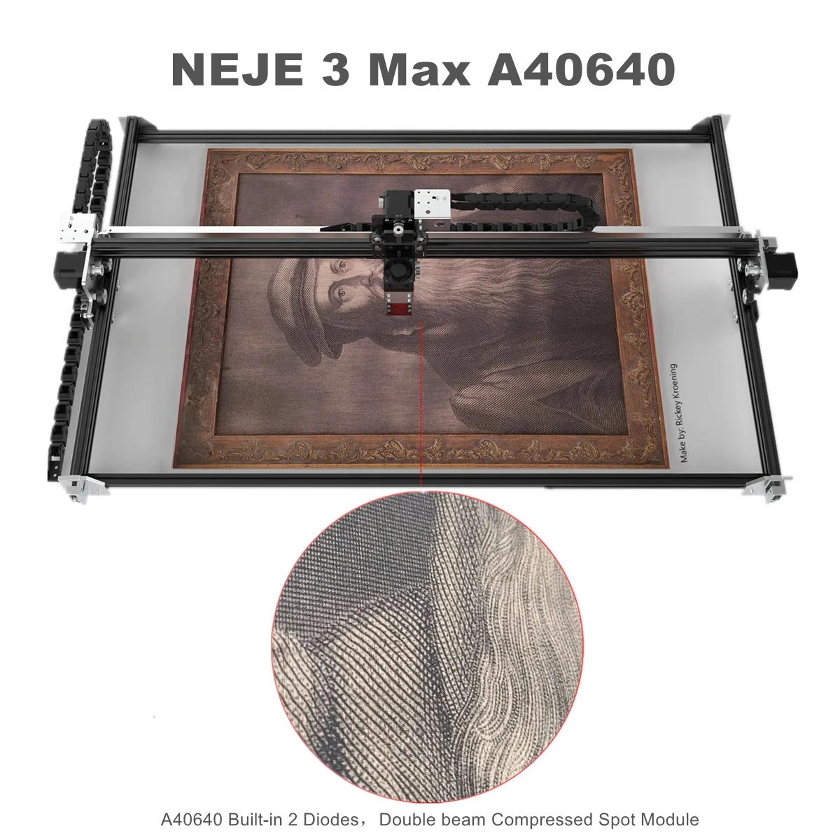 NEJE 3 Max A40640 CNC Laser Engraver High-precision Metal Laser Printer Wood Cutter Stainless Steel Grayscale Engraving Tool
NEJE 3 Max A40640 CNC Laser Engraver High-precision Metal Laser Printer Wood Cutter Stainless Steel Grayscale Engraving Tool