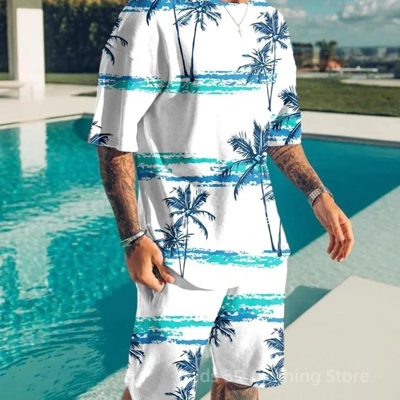 Newest Summer Mens Set Fashion Coconut Tree Pattern Men's T-shirts/Shorts/Sets Casual Men Tracksuit Streetwear Men Clothing Suit
Newest Summer Mens Set Fashion Coconut Tree Pattern Men's T-shirts/Shorts/Sets Casual Men Tracksuit Streetwear Men Clothing Suit