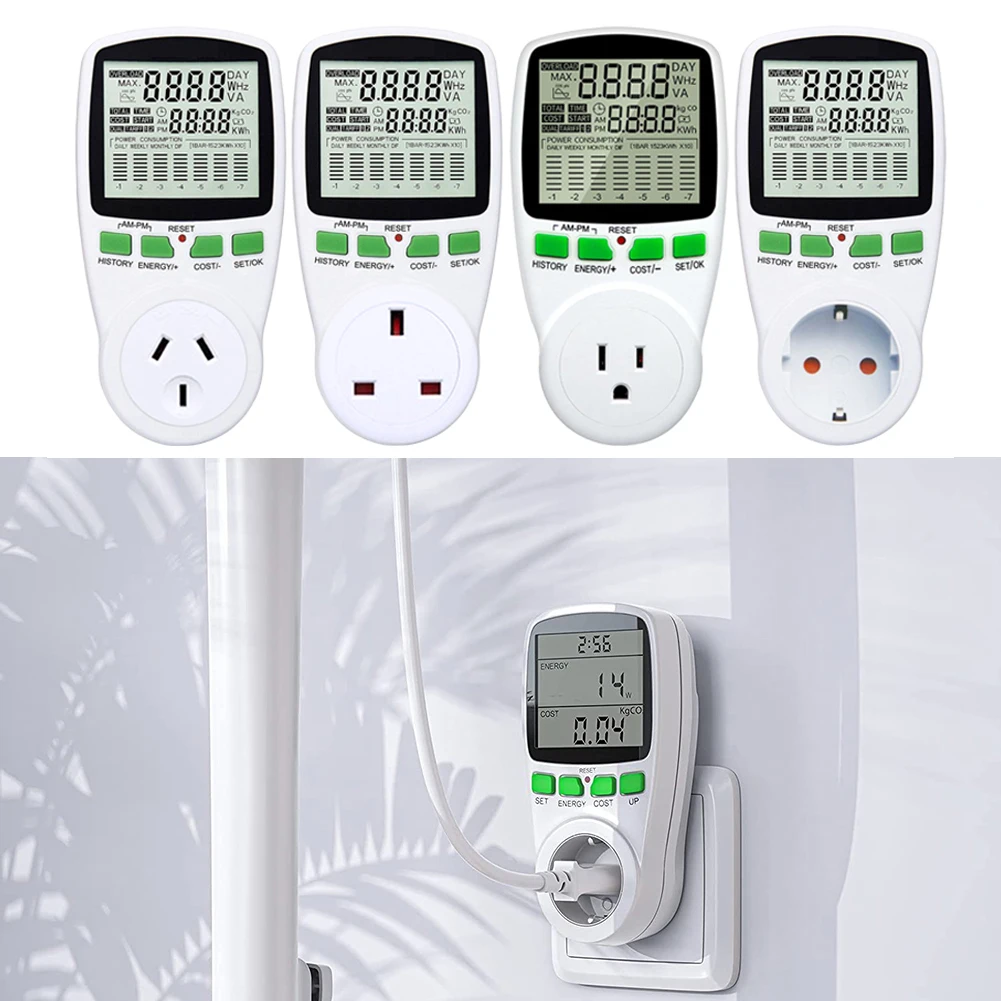 EU Plug Digital Wattmeter Electricity Current Meter For Measurement PV Solar System Power Kilowatt Wattage Electricity Meter
EU Plug Digital Wattmeter Electricity Current Meter For Measurement PV Solar System Power Kilowatt Wattage Electricity Meter