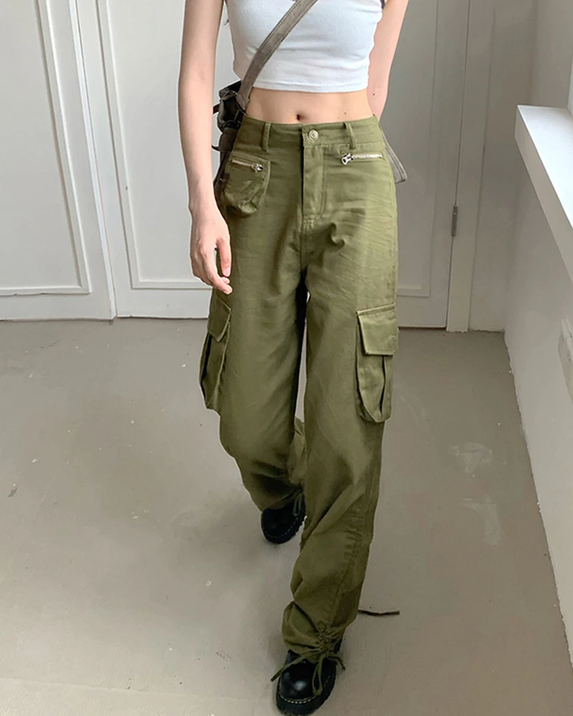 Grunge Retro Cargo pants High Waist Baggy Jeans for Women Spring Autumn Streetwear Woman Cargo pocket Denim Trousers Y2K Clothes
Grunge Retro Cargo pants High Waist Baggy Jeans for Women Spring Autumn Streetwear Woman Cargo pocket Denim Trousers Y2K Clothes