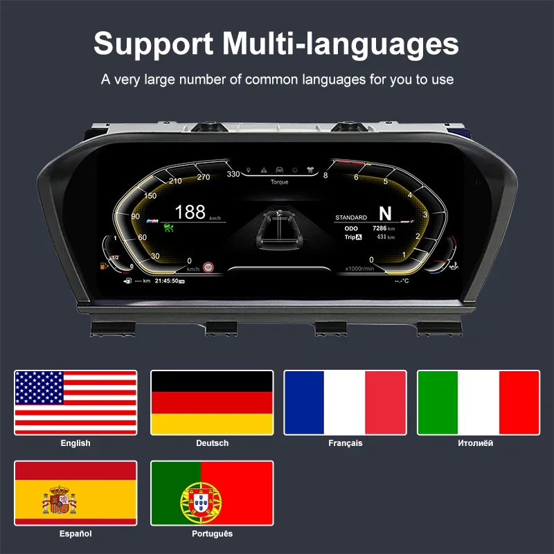 Цифровая приборная панель для BMW F20 F52 F22 F45 X1 F48 F49 X2 F39 10-дюймовая спидометра