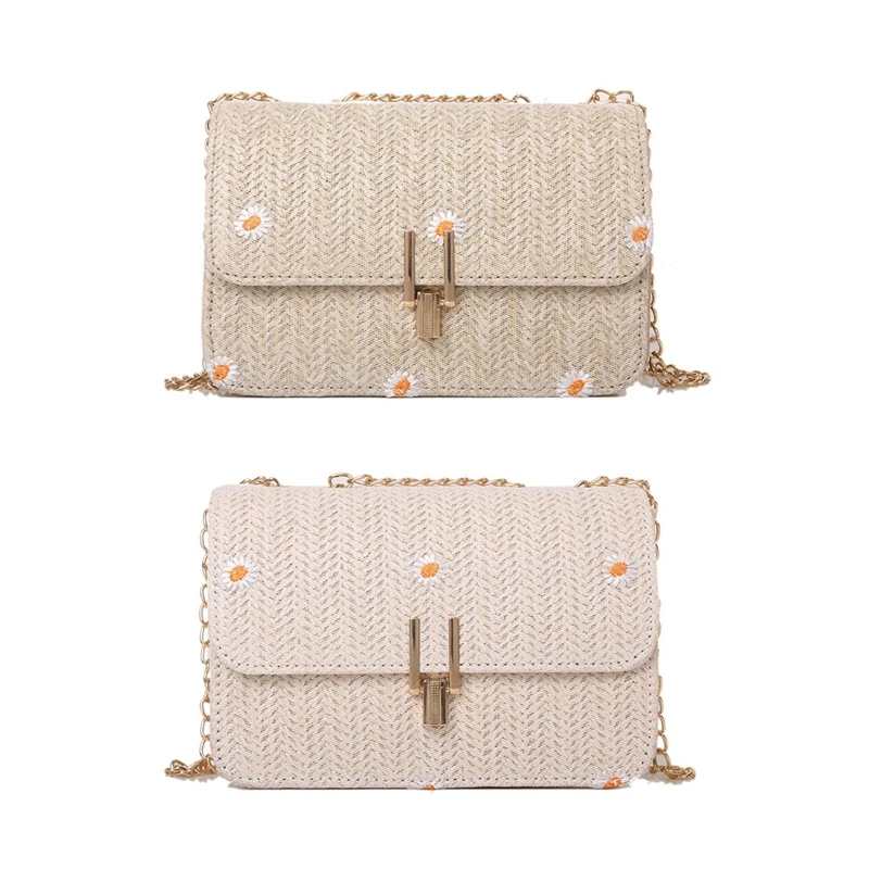 Delicate Lace Flower Straw Woven Bag Chain Bag Shoulder Bag Crossbody Bag Ladies Messenger Bag for Beach Vacation
Delicate Lace Flower Straw Woven Bag Chain Bag Shoulder Bag Crossbody Bag Ladies Messenger Bag for Beach Vacation