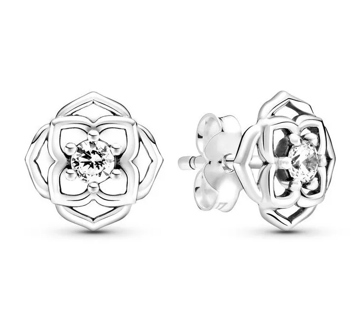 Authentic 925 Sterling Silver Timeless Rose Petals With Crystal Stud Earrings For Women Wedding Gift Fashion Jewelry
Authentic 925 Sterling Silver Timeless Rose Petals With Crystal Stud Earrings For Women Wedding Gift Fashion Jewelry