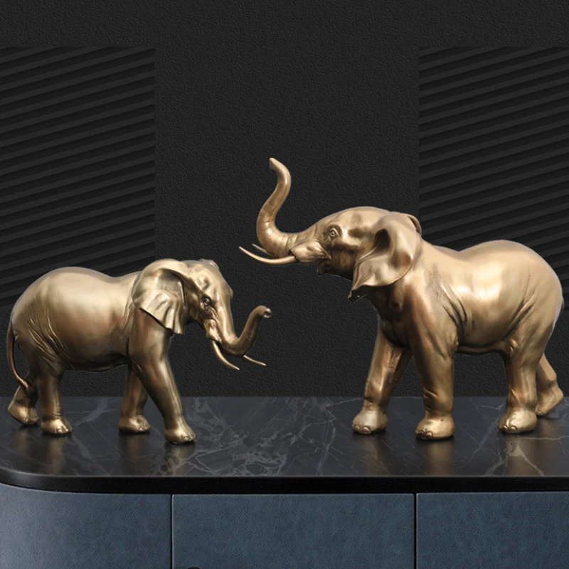 High-end Golden Elephant Sculpture Creative Couple Animal Crafts Room Office Study Elephant Art Furnishings Home Decoration Gift
High-end Golden Elephant Sculpture Creative Couple Animal Crafts Room Office Study Elephant Art Furnishings Home Decoration Gift