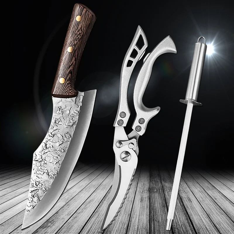 Stainless Steel Boning Knife Cleaver Knife Slicing Knife Fishing Hunting Camping Kitchen Chef Knife Chicken Bone Scissors
Stainless Steel Boning Knife Cleaver Knife Slicing Knife Fishing Hunting Camping Kitchen Chef Knife Chicken Bone Scissors