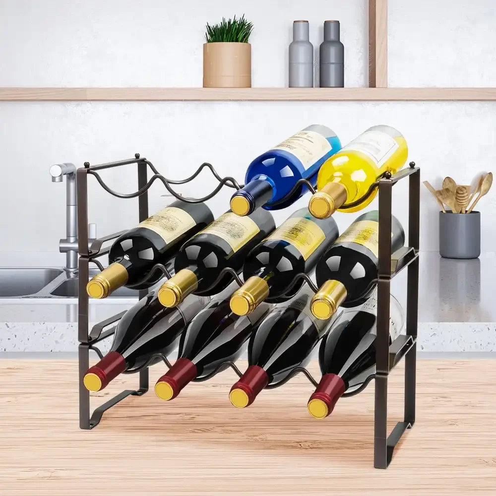 3 Tier Countertop Wine Rack, Freestanding Stackable Wine Bottle Holder, Tabletop Metal Wine Storage Stand for Cabinets Bar Rapid
3 Tier Countertop Wine Rack, Freestanding Stackable Wine Bottle Holder, Tabletop Metal Wine Storage Stand for Cabinets Bar Rapid