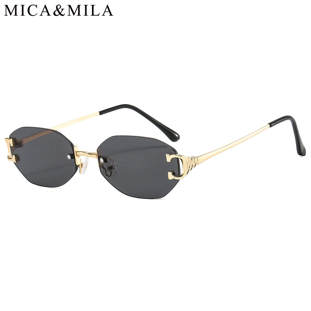 New Trendy Fashion Women's Sunglasses Rimless Oval Frame Female Eyewear Luxury Designer UV400 Outdoor Eyeglasses MICA&MILA
New Trendy Fashion Women's Sunglasses Rimless Oval Frame Female Eyewear Luxury Designer UV400 Outdoor Eyeglasses MICA&MILA