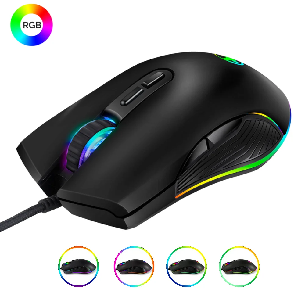 RGB Wired Gaming Mouse USB Optical Ergonomic Mouse With 7 Programmed Buttons 3200DPI Backlight Computer Mice Mause For Games PC
RGB Wired Gaming Mouse USB Optical Ergonomic Mouse With 7 Programmed Buttons 3200DPI Backlight Computer Mice Mause For Games PC