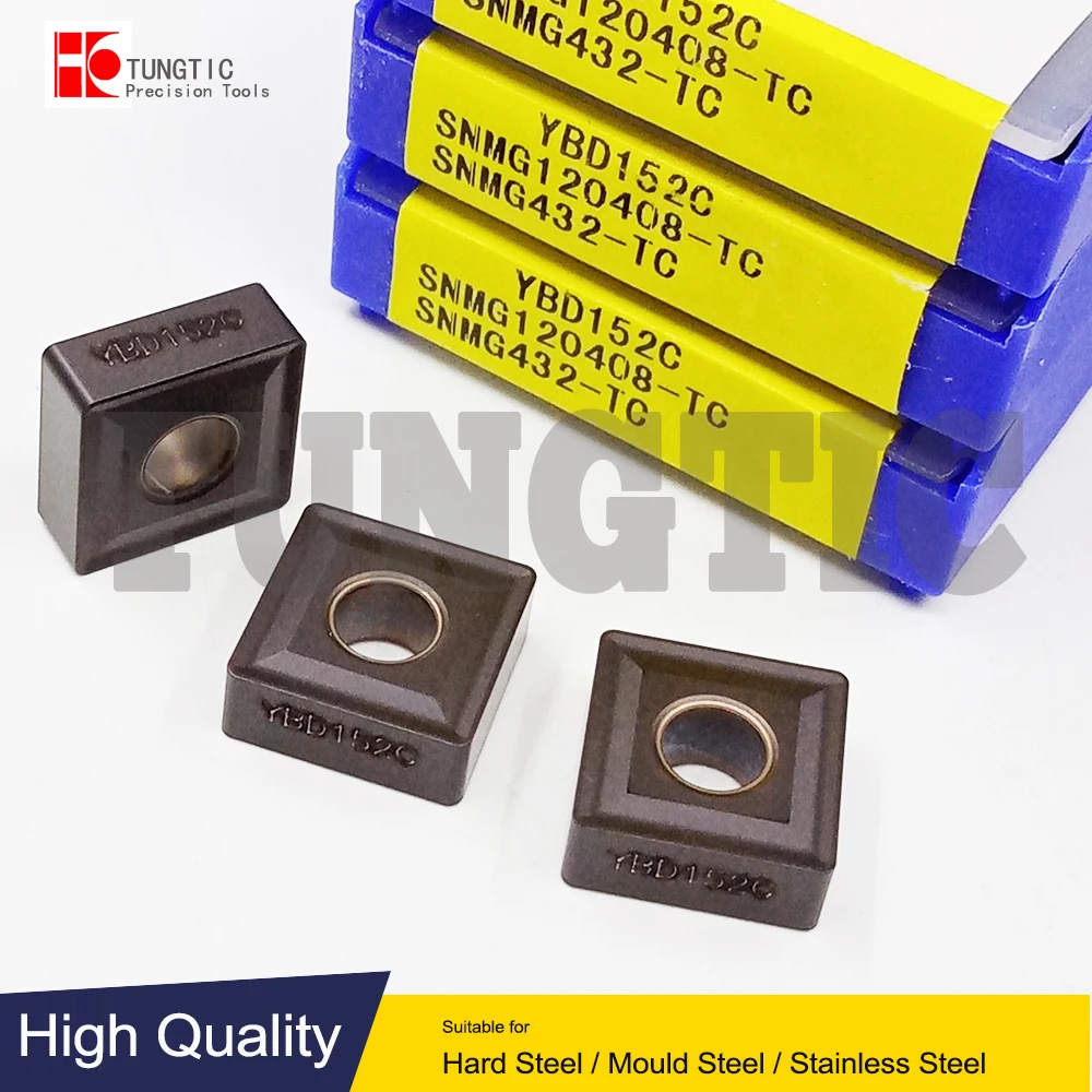 

SNMG120408-TC YBD152C Milling Cutter CNC Carbide Insert Lathe Cutting Tool Machining Metal Turning Tools SNMG 120408 TC