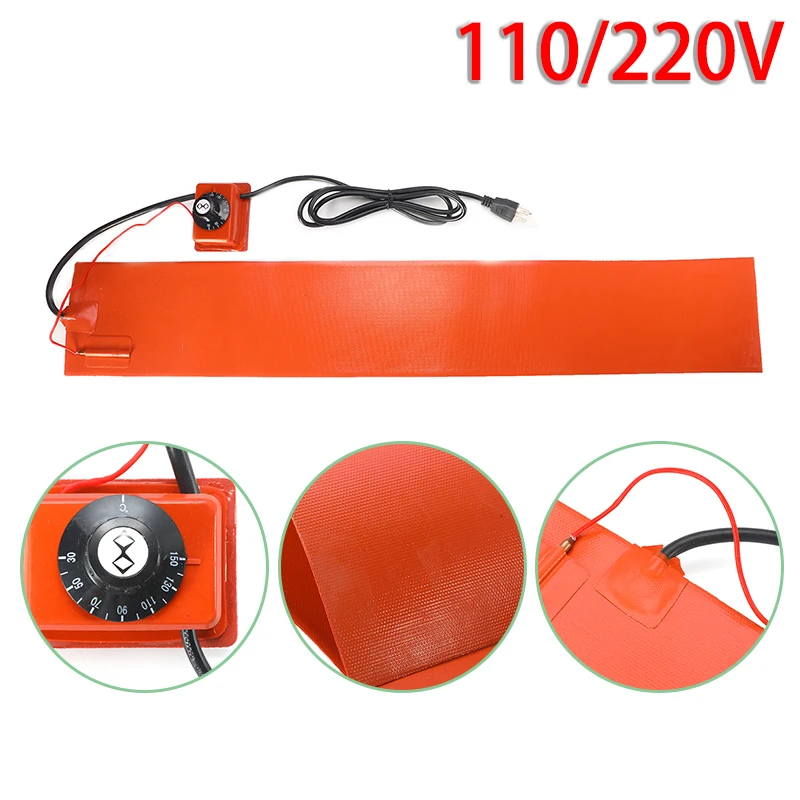 

Silicone Heating Pad Heater Mat 110V/220V 1000W 15x91.5cm W/ Controller 30--150℃ For Guitar Side Bending Warming