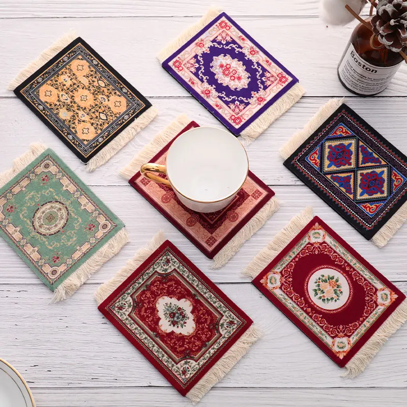 Persian Carpet Style Woven Rug Mat Rubber Anti-slip Table Cup Mat Durable Rectangle Gaming Mouse Pads Home Office Table Decor
Persian Carpet Style Woven Rug Mat Rubber Anti-slip Table Cup Mat Durable Rectangle Gaming Mouse Pads Home Office Table Decor