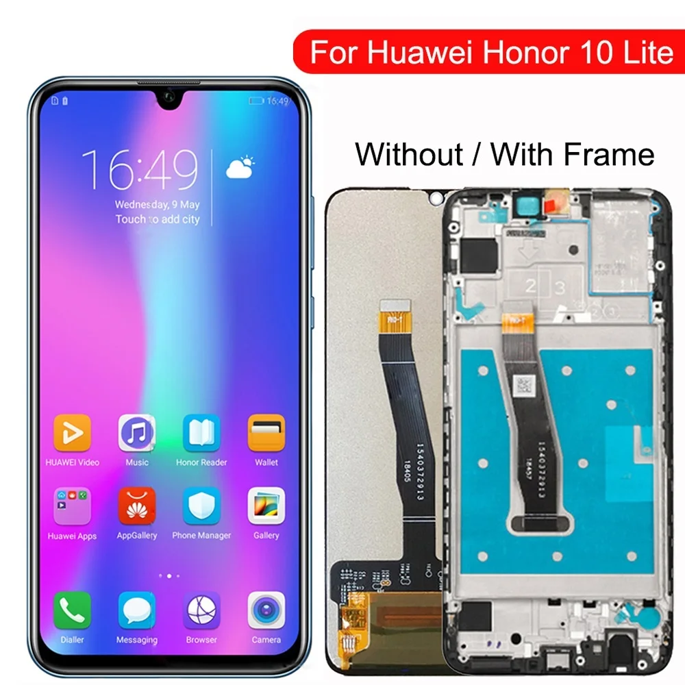 ЖК-дисплей для Huawei Honor 10i 3A + 6,21 ''с сенсорным экраном и дигитайзером в сборе, детали для Honor 10 lite LCD 
ЖК-дисплей для Huawei Honor 10i 3A + 6,21 ''с сенсорным экраном и дигитайзером в сборе, детали для Honor 10 lite LCD