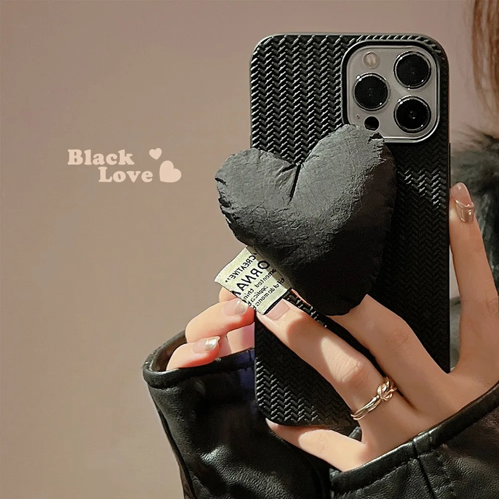 Original Black 3D Heart Sweater Texture Phone Case for iPhone 14 12 13 11 Pro ProMax Plus X XR Xsmax Shockproof Soft Phone Cover
Original Black 3D Heart Sweater Texture Phone Case for iPhone 14 12 13 11 Pro ProMax Plus X XR Xsmax Shockproof Soft Phone Cover