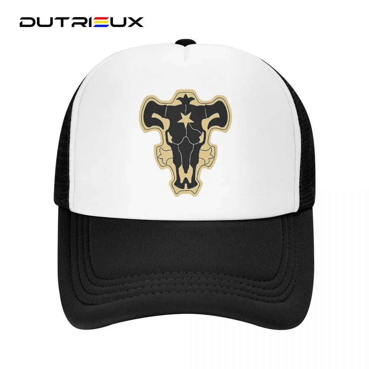 

Custom Anime Black Clover Black Bulls Logo Baseball Cap For Men Women Breathable Trucker Hat Outdoor Snapback Caps Summer Hats