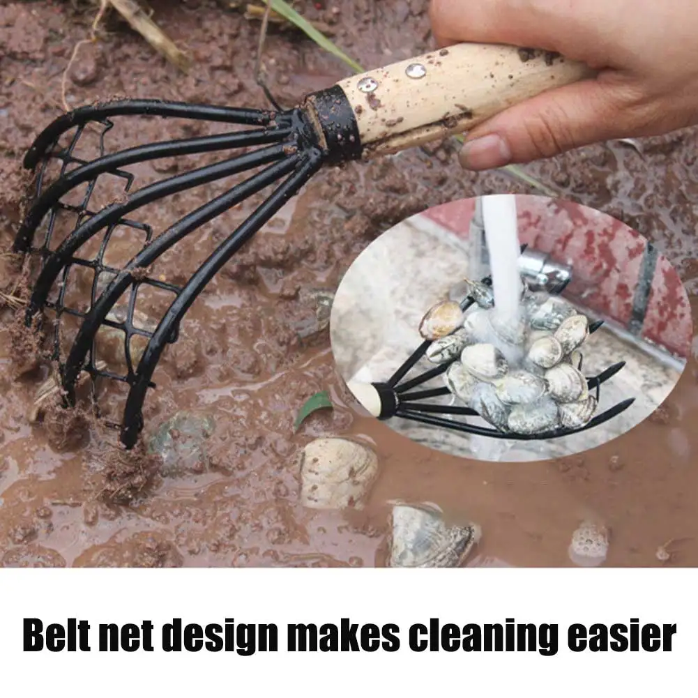 5 Claw Useful Garden Conch Home Wood Handle With Net Pitchfork Tool Dig Seafood Clam Rake Shell Accessories Beach
5 Claw Useful Garden Conch Home Wood Handle With Net Pitchfork Tool Dig Seafood Clam Rake Shell Accessories Beach