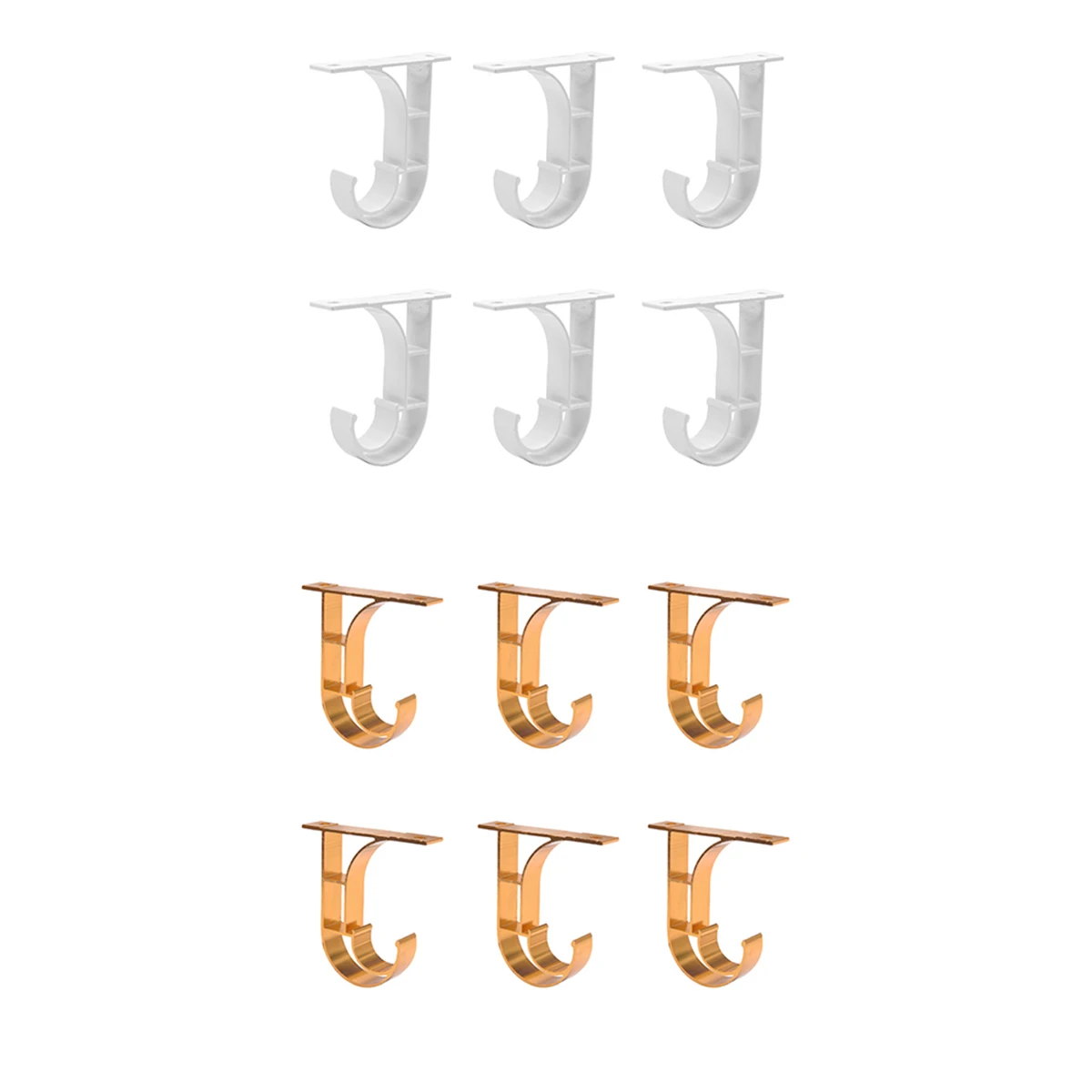 6Pcs Curtain Rod Bracket Decorative Curtain Rod Holder Aluminum Alloy Drapery Rod Hooks Hanger Support Bracket Fit for 25-28mm D
6Pcs Curtain Rod Bracket Decorative Curtain Rod Holder Aluminum Alloy Drapery Rod Hooks Hanger Support Bracket Fit for 25-28mm D