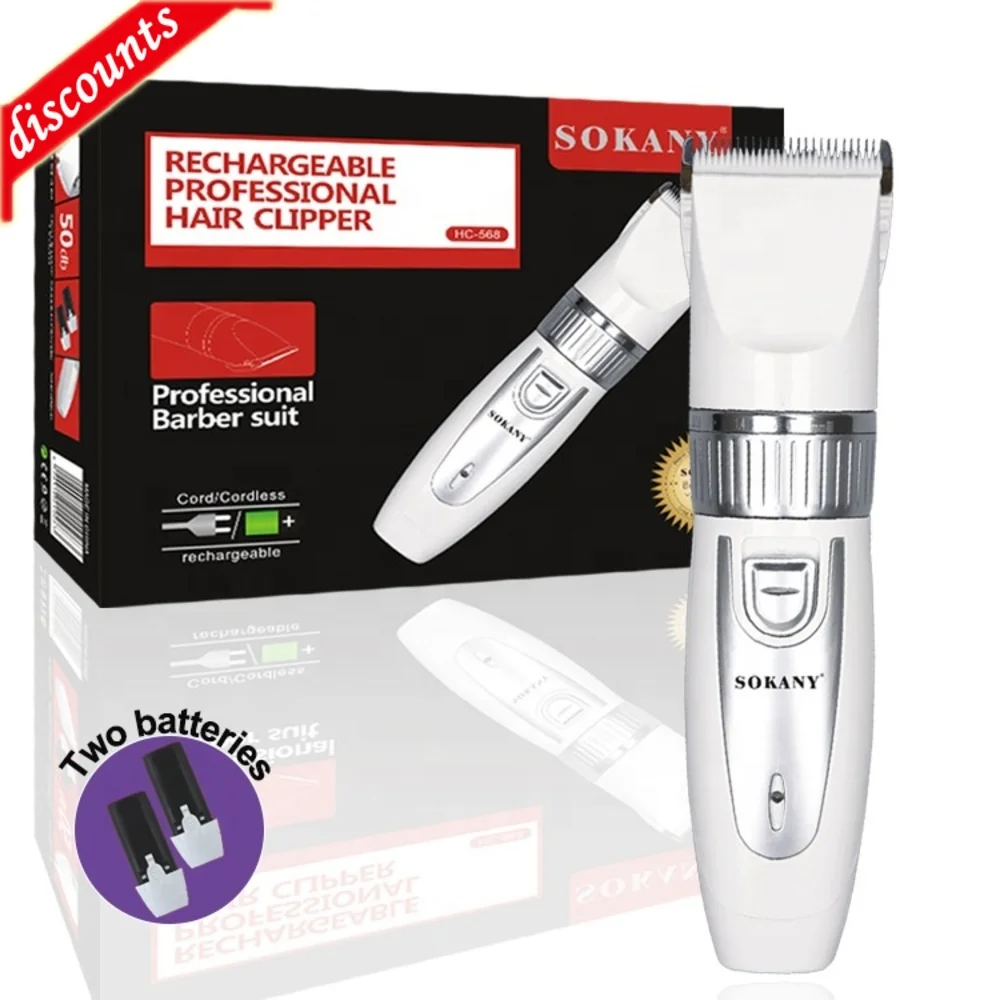 Sokany 568 High Quality Electric Rechargeable Hair Clipper Trimmer Hair Clipper Professional Mute Rechargeable Hair Clipper
Sokany 568 High Quality Electric Rechargeable Hair Clipper Trimmer Hair Clipper Professional Mute Rechargeable Hair Clipper