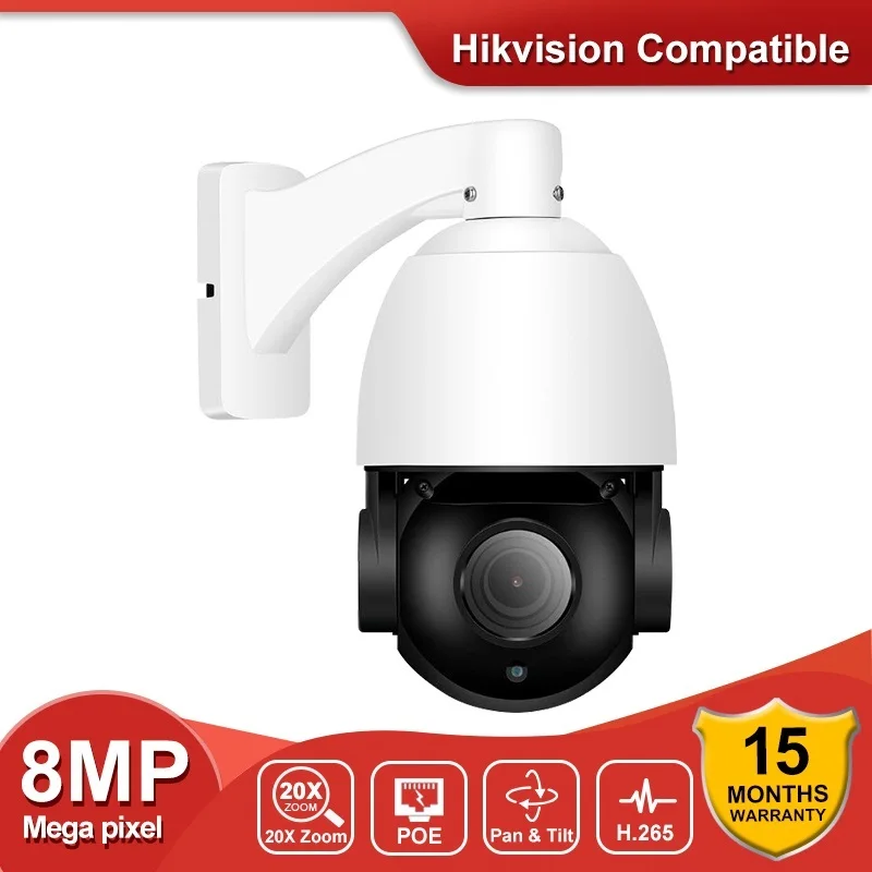 2022 Anpviz Outdoor 4K 8MP POE IP PTZ Dome Camera 20X Zoom With Audio IR Range 80m CCTV Security Surveillance Cam IP66 H.265 P2P
2022 Anpviz Outdoor 4K 8MP POE IP PTZ Dome Camera 20X Zoom With Audio IR Range 80m CCTV Security Surveillance Cam IP66 H.265 P2P