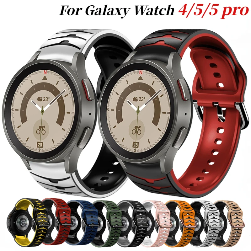 No Gap Silicone Strap For Samsung Galaxy Watch 5 Pro 45mm 5/4 40mm 44mm Two-color Bracelet Belt Watch 4 Classic 46mm 42mm Correa
No Gap Silicone Strap For Samsung Galaxy Watch 5 Pro 45mm 5/4 40mm 44mm Two-color Bracelet Belt Watch 4 Classic 46mm 42mm Correa