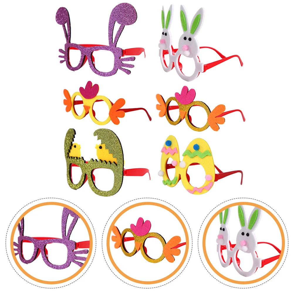 6Pcs Easter Egg Eyewear Festival Eyeglasses Decorative Glitter Glasses Kids Party Favors
6Pcs Easter Egg Eyewear Festival Eyeglasses Decorative Glitter Glasses Kids Party Favors