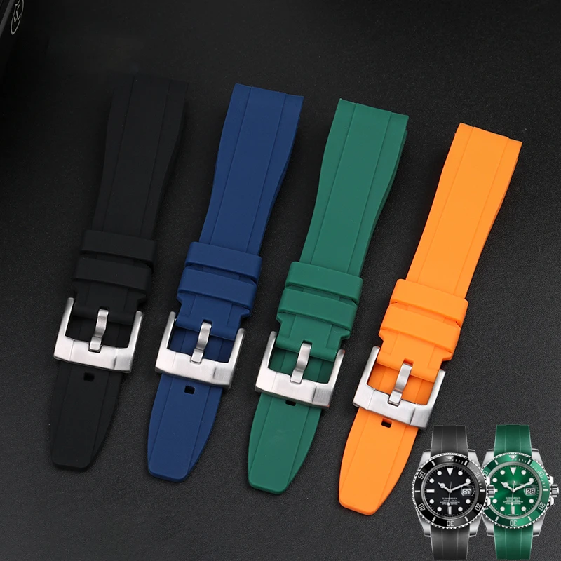 High Quality for Omega Seiko Rolex Tissot Curved End Rubber Watchband 18mm 20mm 22mm Watch Band Black Blue Orange Bracelet Strap
High Quality for Omega Seiko Rolex Tissot Curved End Rubber Watchband 18mm 20mm 22mm Watch Band Black Blue Orange Bracelet Strap