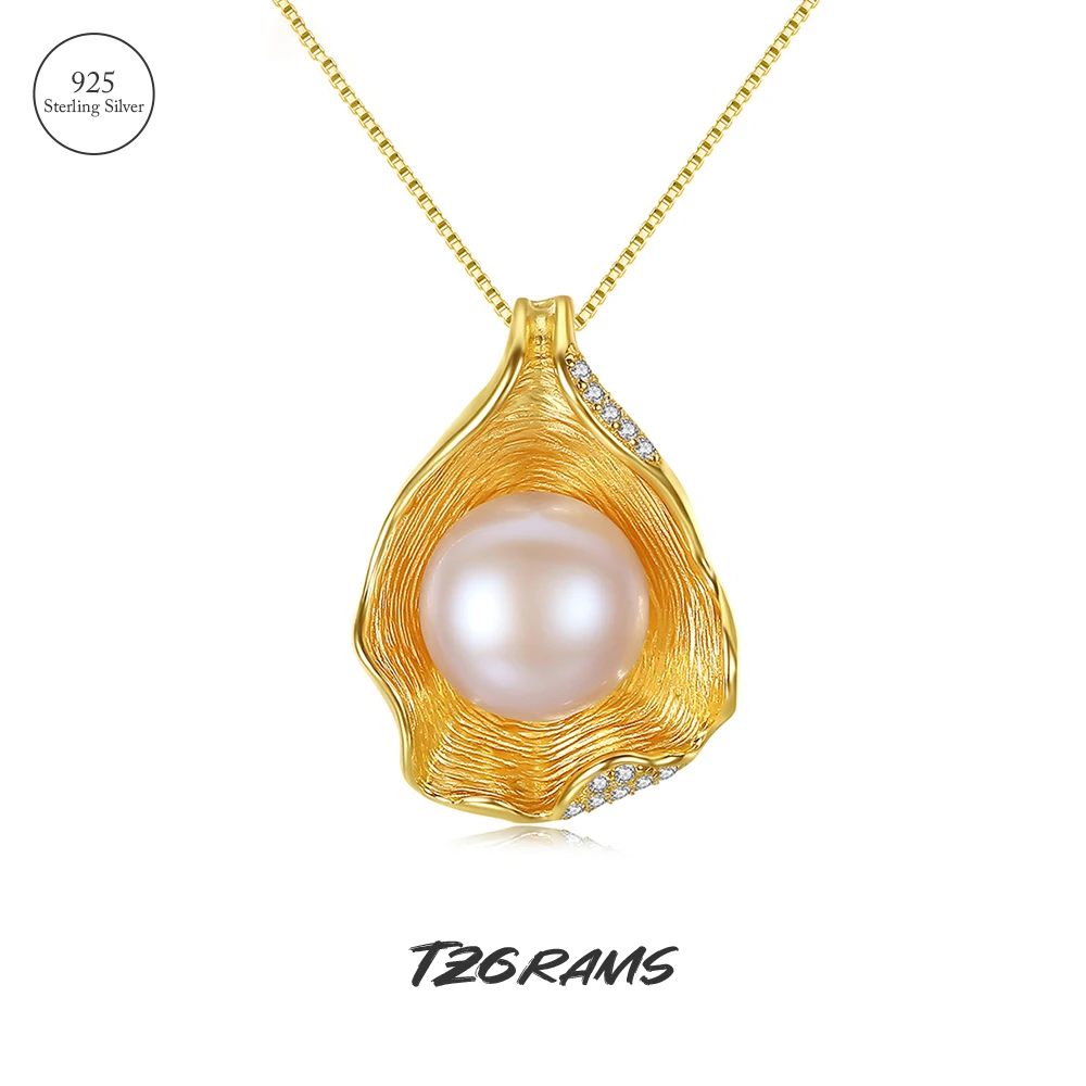 New in 925 Sterling Silver Simple Gold Plated Necklace With Natural Pearl Fashion Shell Design Aesthetic Birthday Party Jewelry
New in 925 Sterling Silver Simple Gold Plated Necklace With Natural Pearl Fashion Shell Design Aesthetic Birthday Party Jewelry