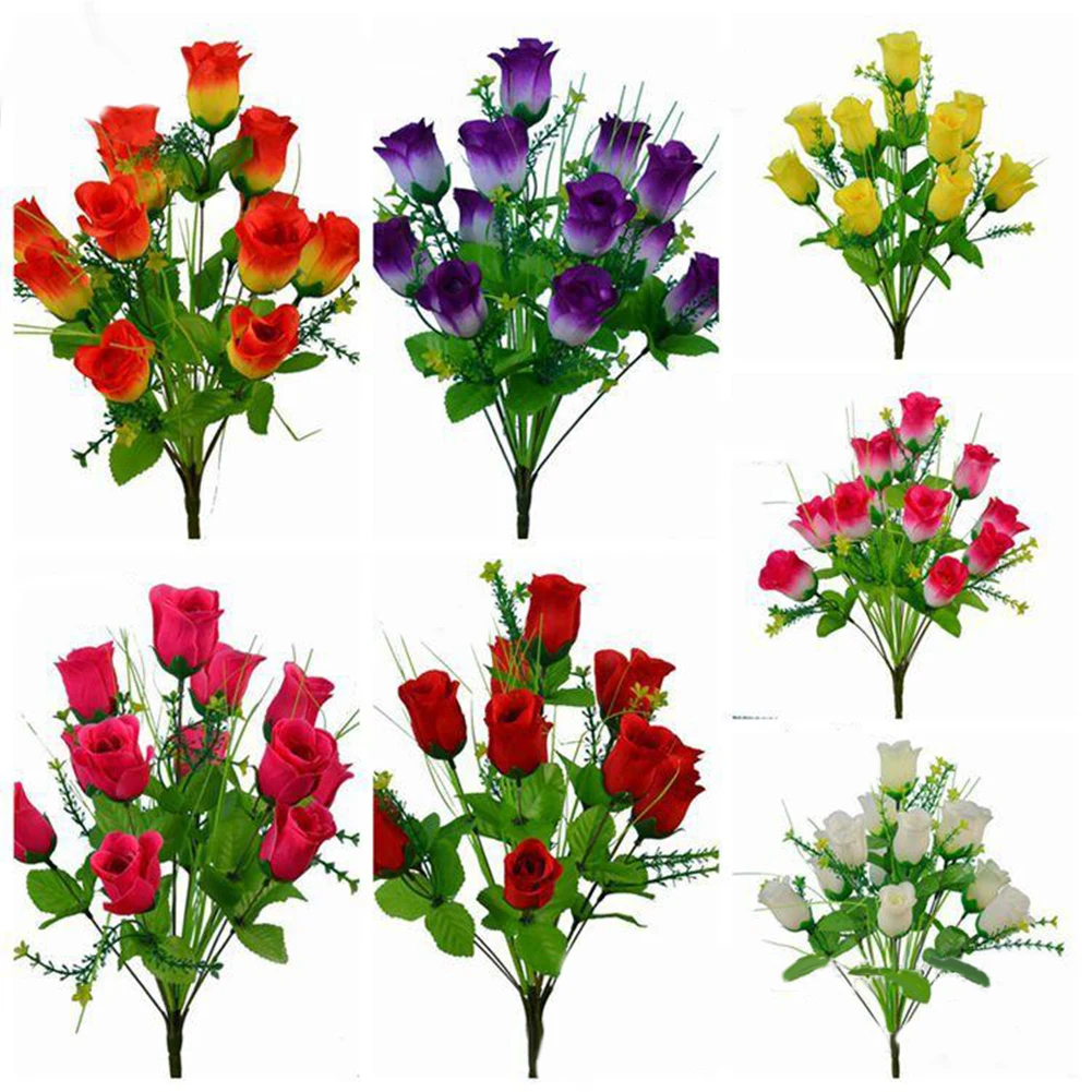 12 Heads Stems Artificial Silk Fake Flowers Simulation Rose Bud Bunch Wedding Decoration Holding Home Party Outdoor
12 Heads Stems Artificial Silk Fake Flowers Simulation Rose Bud Bunch Wedding Decoration Holding Home Party Outdoor