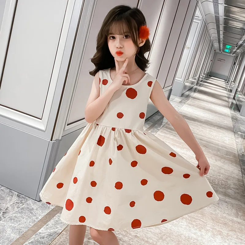 Dress For Girls Fashion Dot Party Dress Girls Sleeveless Slip Back Dress Summer Elegant Kids Dresses For Girls 4 6 8 10 12 Years
Dress For Girls Fashion Dot Party Dress Girls Sleeveless Slip Back Dress Summer Elegant Kids Dresses For Girls 4 6 8 10 12 Years
