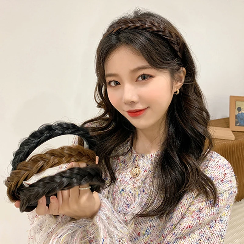 New Women Hair Hoop Hair Band Fishbone Braid Wig Twist Headband Sweet Hairband Non-slip Headdress Bridal Hair Accessories
New Women Hair Hoop Hair Band Fishbone Braid Wig Twist Headband Sweet Hairband Non-slip Headdress Bridal Hair Accessories
