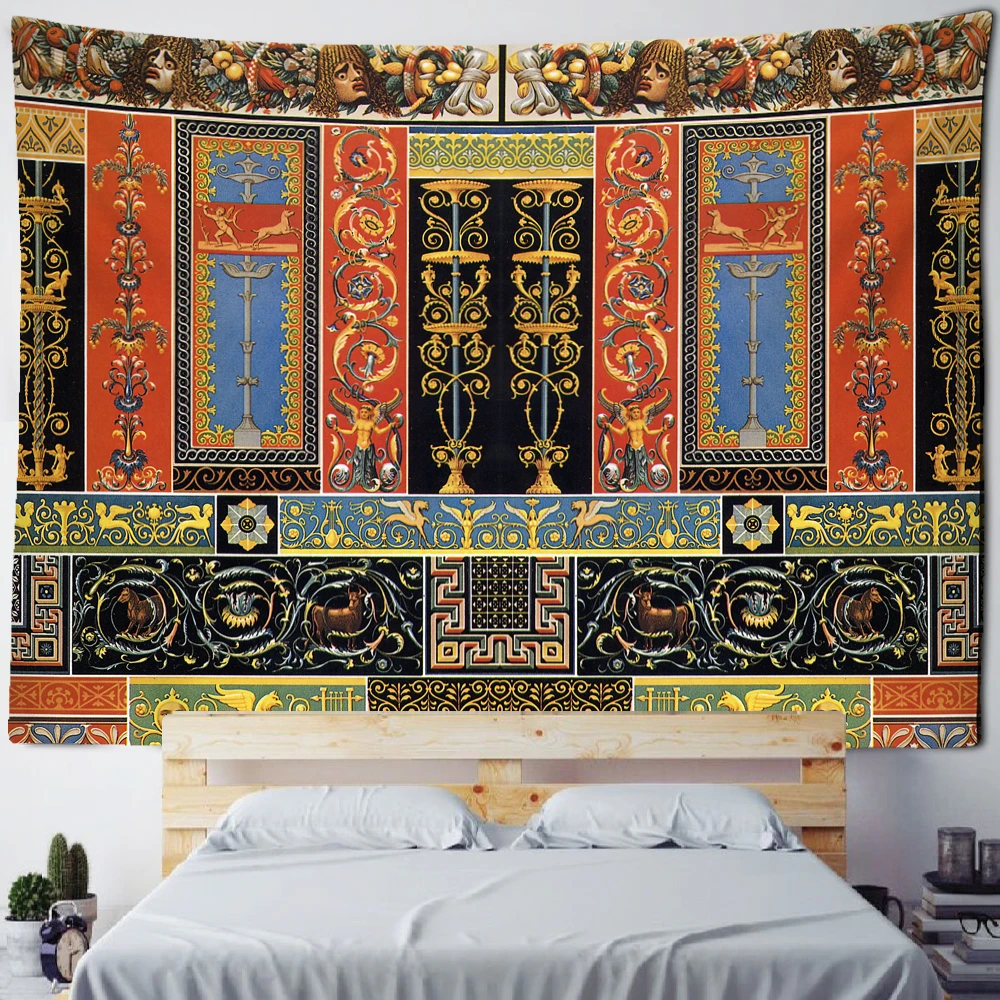 European Retro Pattern Relief Painting Mural Wall Hanging Bohemian Home Printing Background Cloth Art Room Decor Tapestry
European Retro Pattern Relief Painting Mural Wall Hanging Bohemian Home Printing Background Cloth Art Room Decor Tapestry