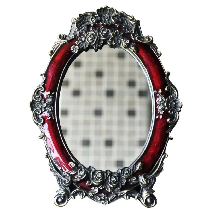 Retro European Style Table Mirror Creative Single-sided Pastoral Cute Table Top Princess Makeup Mirrors Espejo Dressing Mirror
Retro European Style Table Mirror Creative Single-sided Pastoral Cute Table Top Princess Makeup Mirrors Espejo Dressing Mirror